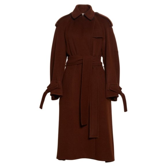 Vince Belted Wool Blend Trench Coat - Picture 3 of 5
